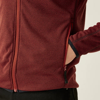 Men's Kitom Full Zip Fleece Red Ochre Marl