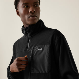 Men's Frankie Half Zip Fleece | Black