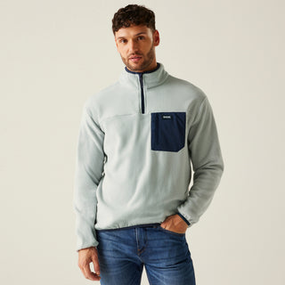 Men's Frankie Half Zip Fleece | Silver Grey Navy