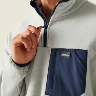 Men's Frankie Half Zip Fleece | Silver Grey Navy
