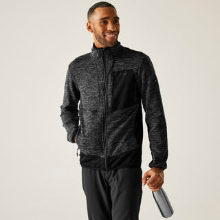 Men's Baslinn Full Zip Fleece | Ash Marl Black