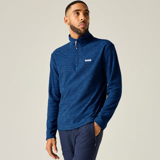Thompson Marl Half Zip Fleece | Olympian Blue