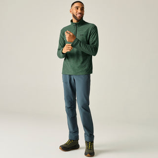 Thompson Marl Half Zip Fleece | Dark Forest Green