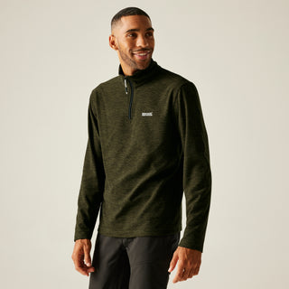 Men's Thompson Marl Half Zip Fleece | Olive Night