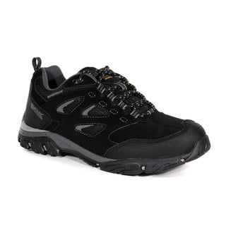 Men's Holcombe Waterproof Low Walking Shoes Black Granite