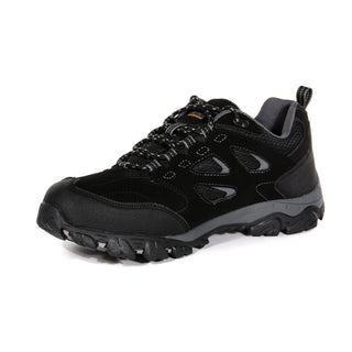 Men's Holcombe Waterproof Low Walking Shoes Black Granite