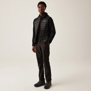 Men's Newhill Hybrid Jacket Black Red Ochre