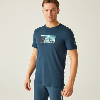 Men's Breezed IV Graphic Print T-Shirt Moonlight Denim