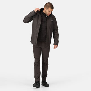 Men's Matt Waterproof Jacket Ash Black