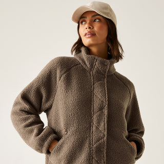 Women's Emilica Borg Full Zip Fleece | Brown