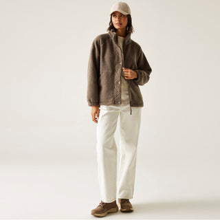 Women's Emilica Borg Full Zip Fleece | Brown