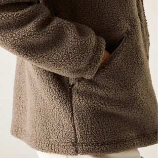 Women's Emilica Borg Full Zip Fleece | Brown