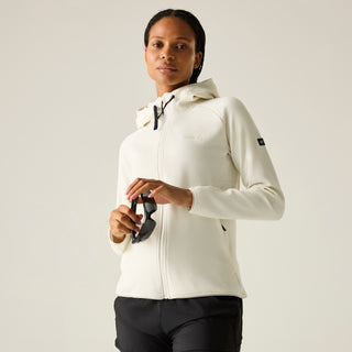Women's Nayna Hooded Full Zip Fleece | Barely White Beige