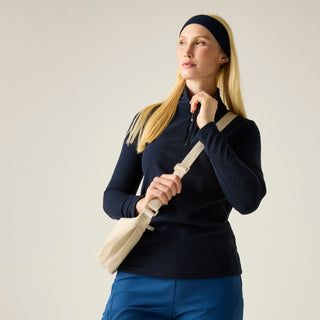 Women's Sweethart Marl Half Zip Fleece  | Navy