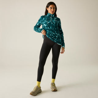 Margot 1/4 Zip Fleece | Mediterranea Brushstroke Print