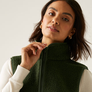 Women's Frankie Borg Gilet | Dark Khaki