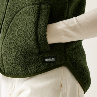 Women's Frankie Borg Gilet | Dark Khaki