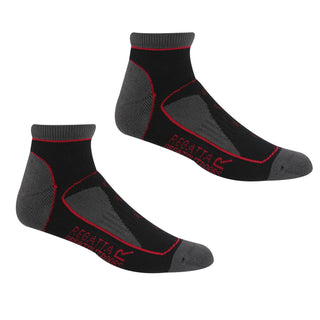 Womens 2 Pack Samaris Trail Sock Socks Black Cherry Pink