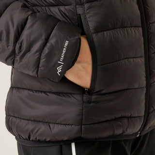 Women's Marizion Quilted Jacket Black Mineral Red