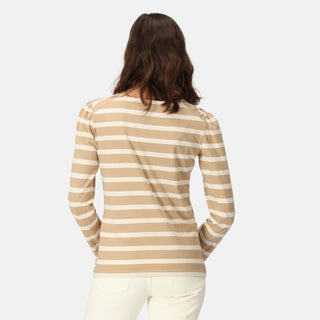 Women's Federica Striped T-Shirt Barleycorn Light Vanilla