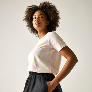 Women's Bayletta II Short Sleeve Top |  Pink Haze Multi Stripe