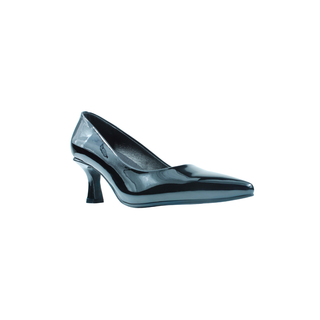 Spool Heel Court Shoe | Black