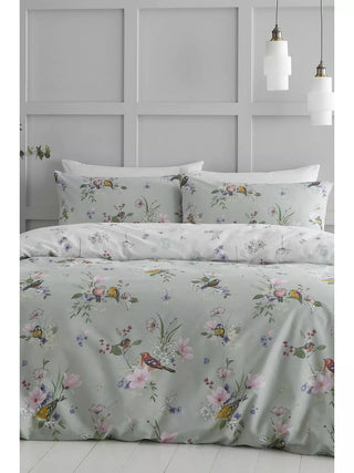 Catherine Lansfield Songbird Duvet Cover Sage