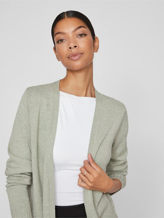Viril Open Long Sleeve Knit Cardigan | Oil Green