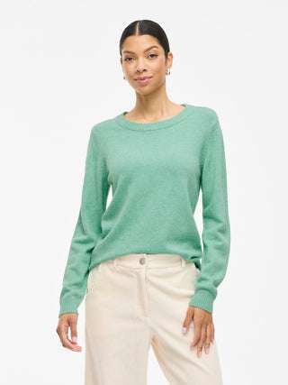 Viril Round Neck Long Sleeve Top | Winter Green