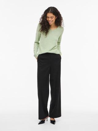 Viril V Neck Long Sleeve Top | Smoke Green