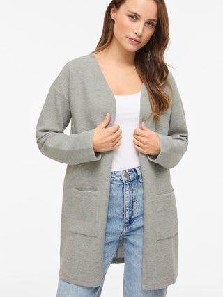 Garden Long Sleeve Cardigan | Light Grey Melange