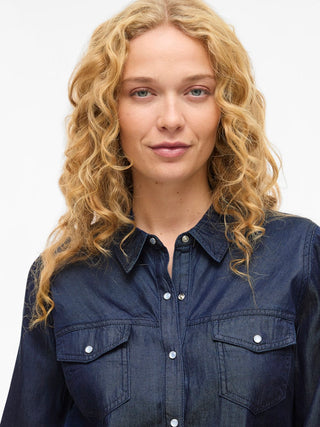 Bista Denim Shirt | Dark Blue Denim Rinse
