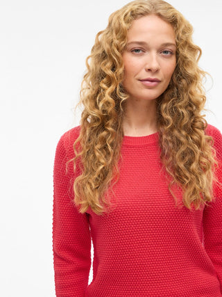 Dalo Round Neck Long Sleeve Knit Top | Hibicus