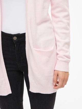 Viril Open Long Sleeve Knit Cardigan | Cherry Blossom