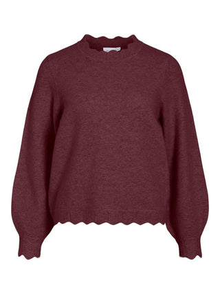 Nikolina Round Neck Long Sleeve Glitter Knit | Port Royal Melange Frosted Almond