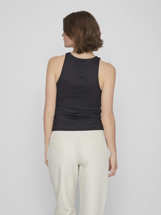 Kenza Sleeveless Tank Top | Black