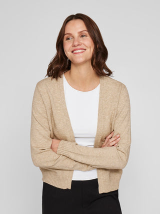 Viril Short Knit Cardigan | Natural Melange