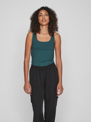 Kenza Sleeveless Tank Top | Ponderous Pine