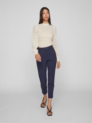 Varone High Waist Slim Pants  | Navy Blazer