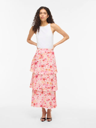 Astra High Waist Flounce Skirt  | Snow White