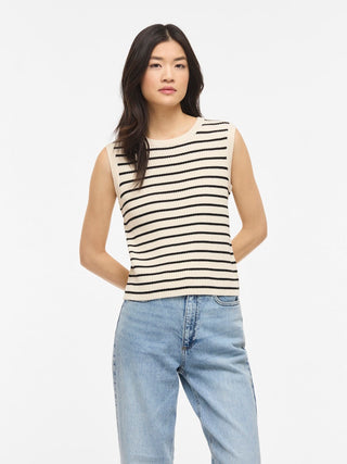 Malu Rib Sleeveless Round Neck Top | Sandshell Black