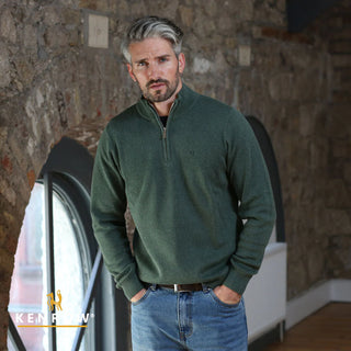 Vince 1/2 Zip | Sage Melange