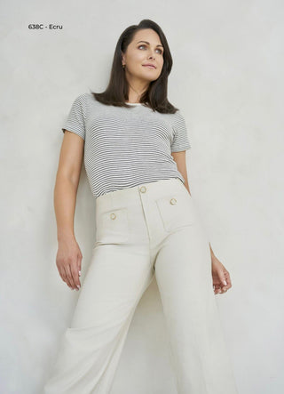 Caoimhe Front Pocket Trouser | Ecru