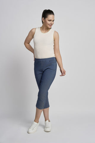 Orla Cropped Straight Trouser | Denim