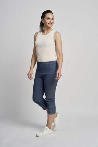 Orla Cropped Straight Trouser | Denim