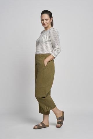 Aoife Wide Leg Trouser | Khaki