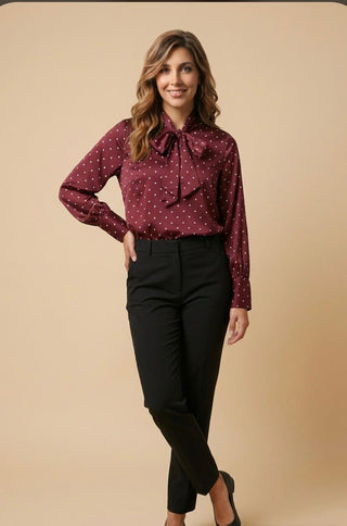 Alberte Long Sleeve Top | Port Royale Dots