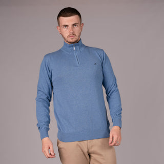 Altis 1/2 Zip Knit | Mid Blue