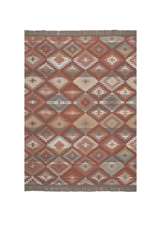 Cotton Home Throw Aztec Terracotta