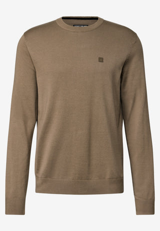 Basic Crewneck Knit  | Dull Brown